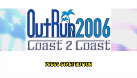 OutRun 2006: Coast 2 Coast title screen for PSP